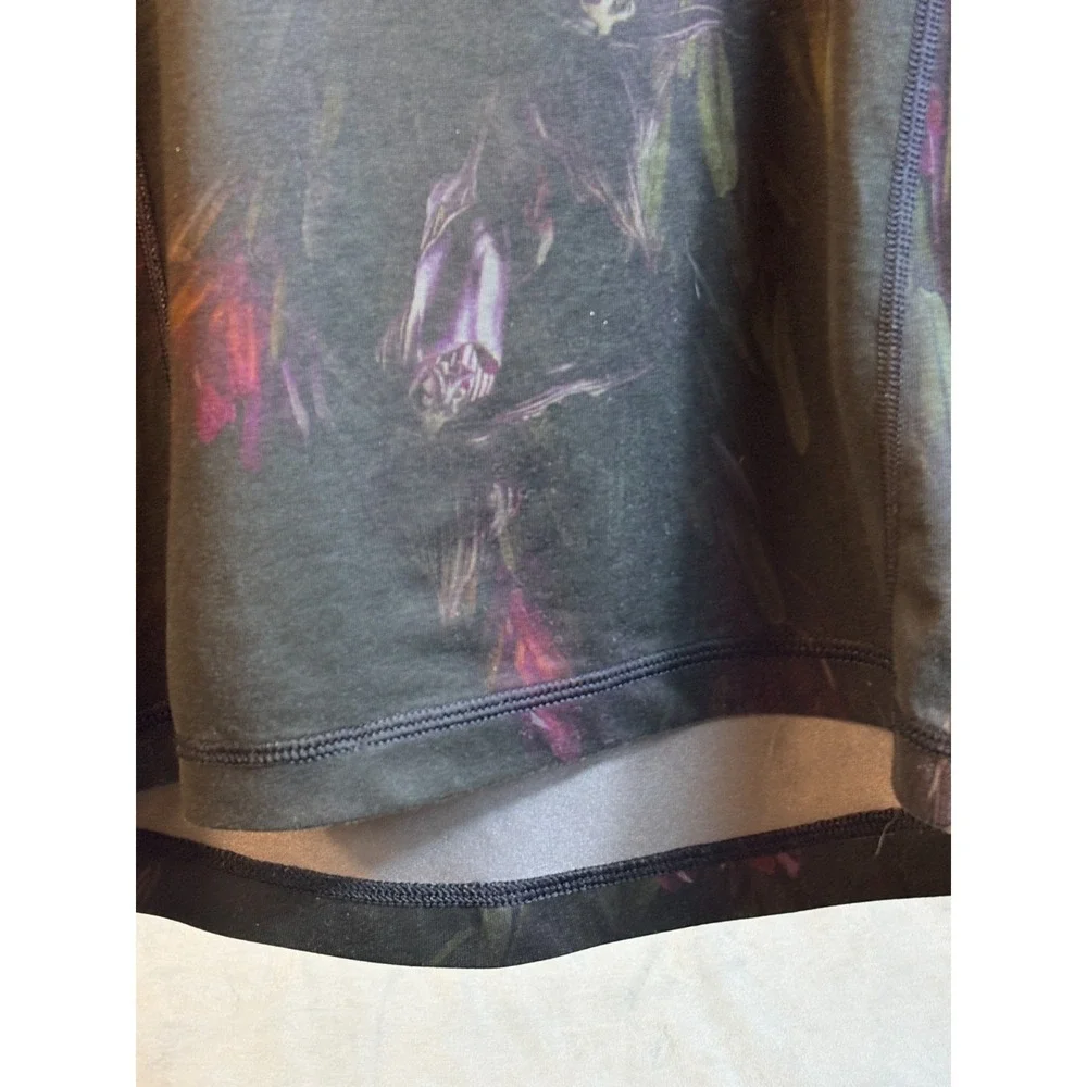 Lululemon Scoop Neck Tank Midnight Iris Black Floral Workout Top Racerback 4 - Picture 8 of 11